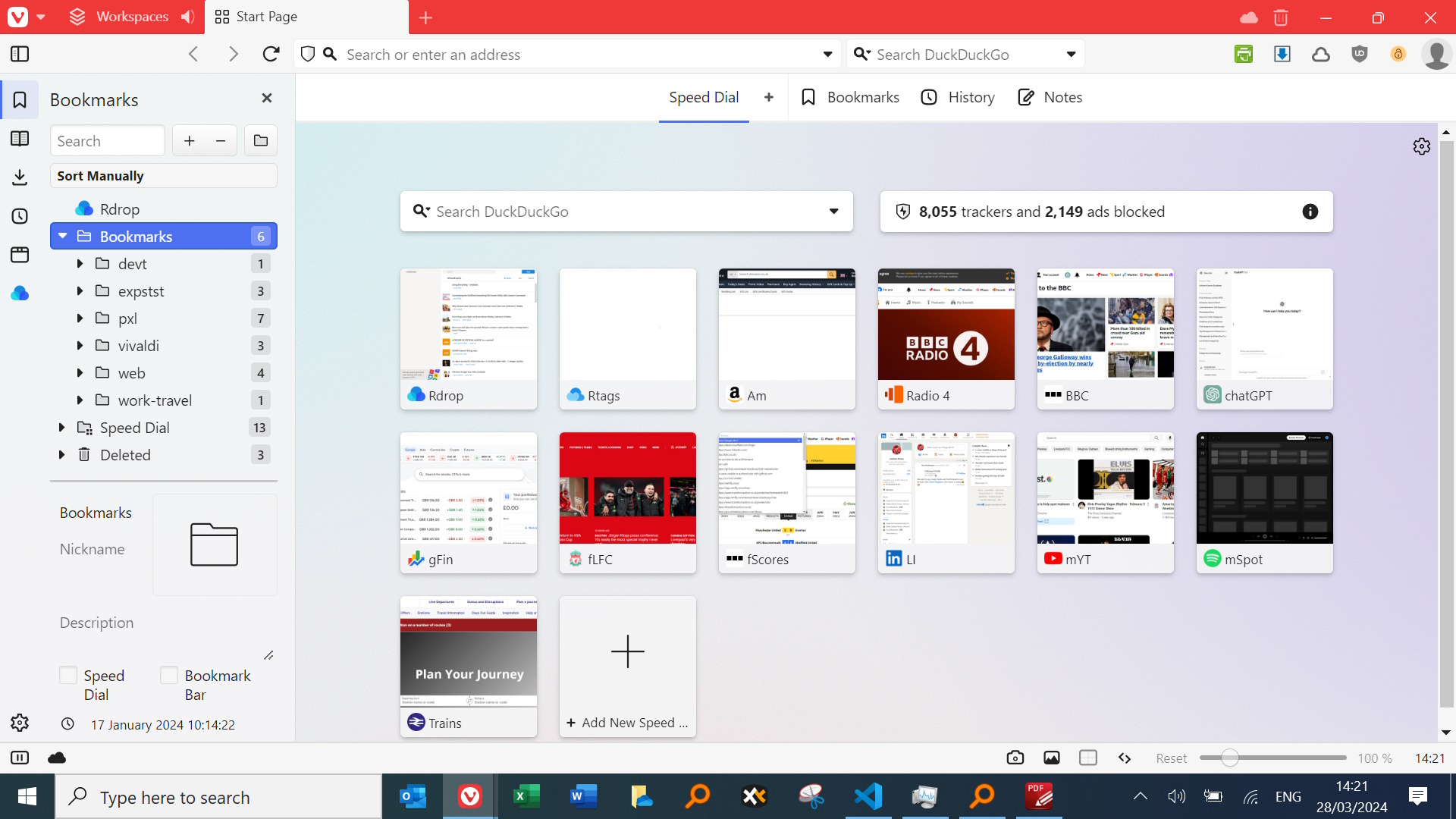 The Vivaldi browser